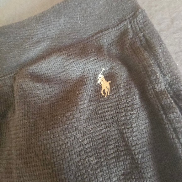 Polo Ralph Lauren Mens XL Grey Waffle Knit Sleepwear Lounge Pants Drawstring - Picture 6 of 16